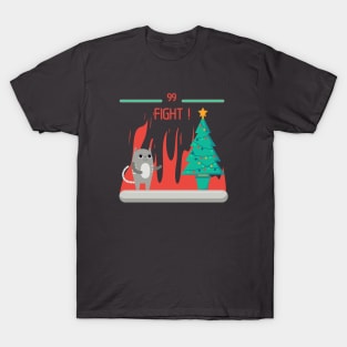 Cat with christmas tree T-Shirt